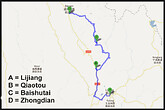 Karte Lijiang - Zhongdian (C) Anton Eder
