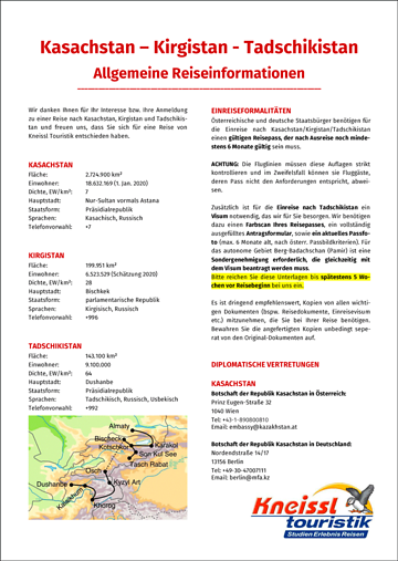 Kasachstan-Kirgistan-Tadschikistan