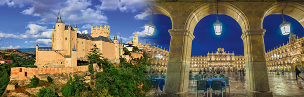 Segovia © Jenifoto/Fotolia.com | Salamanca, Plaza Mayor © ATLANTISMEDIA/Fotolia.com