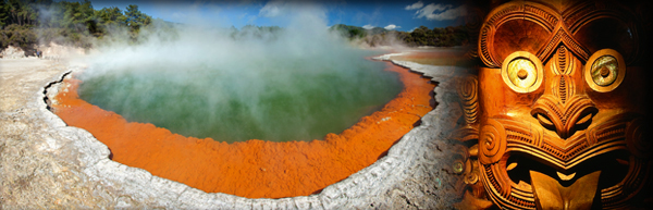 Champagne Pool © Foto Julius | Maori-Schnitzkunst © Foto Julius