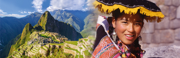 Machu Picchu © Anton Ivanov/Fotolia.com | Quechua-Frau © Prof. Sepp Friedhuber